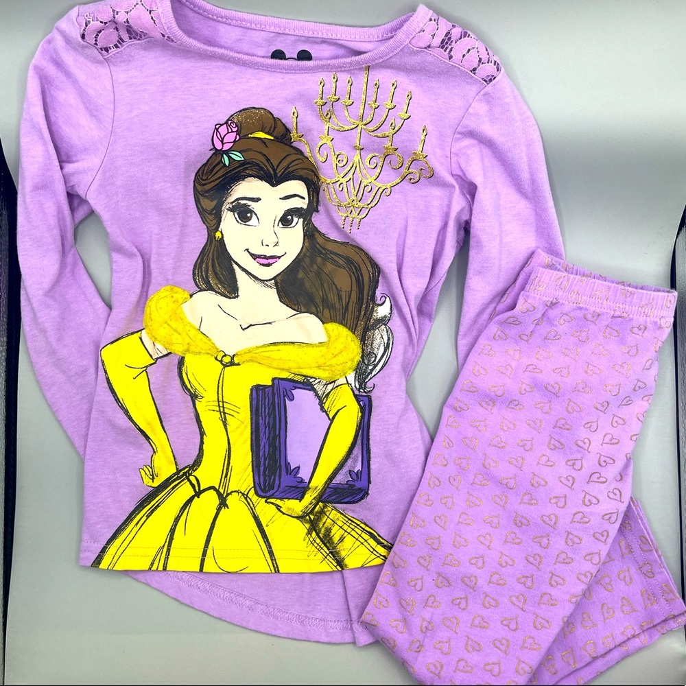 Princess Belle leggings and tunic outfit
